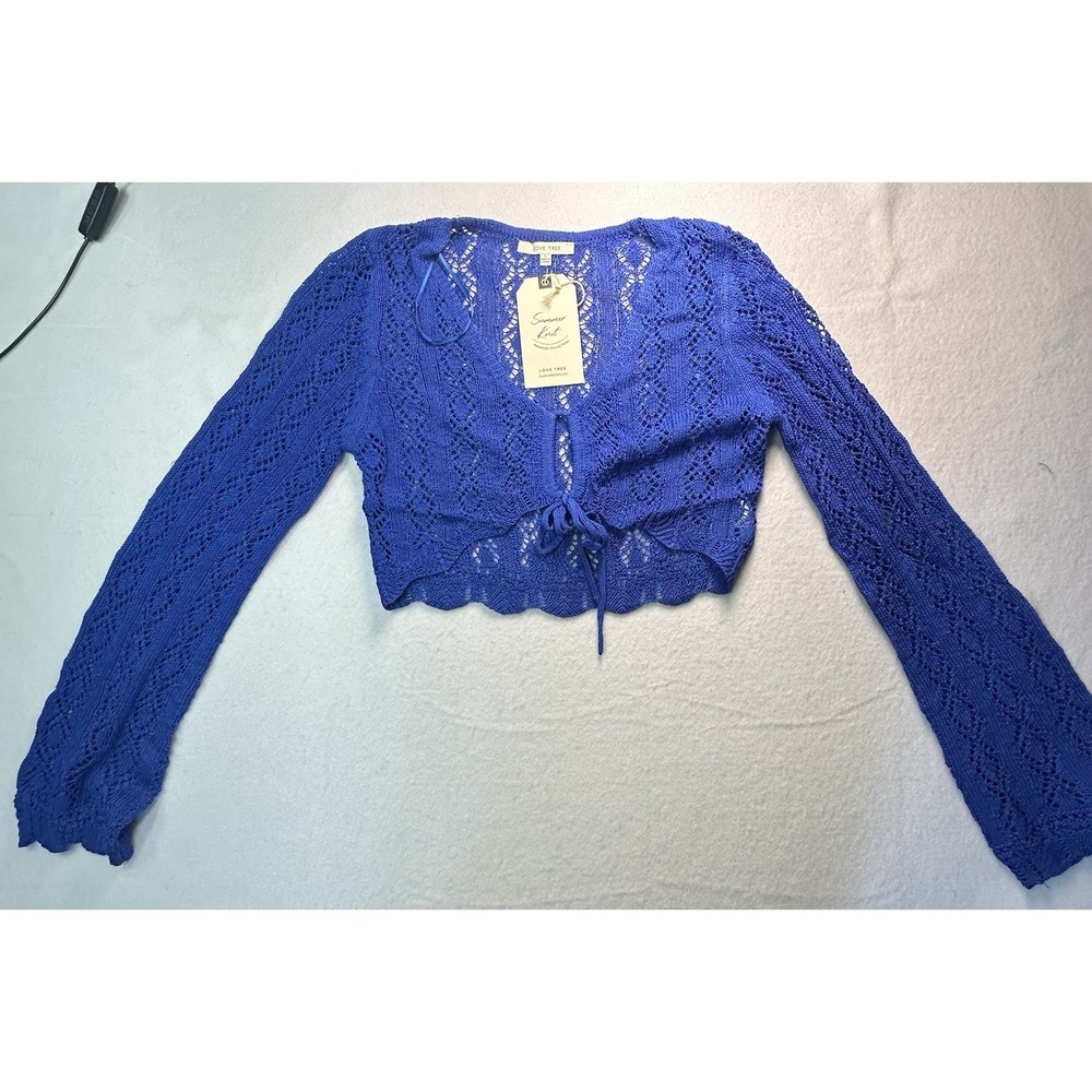 Love Tree Summer Premium Collection Size Large Crop Top Long Sleeve Sweater NWT